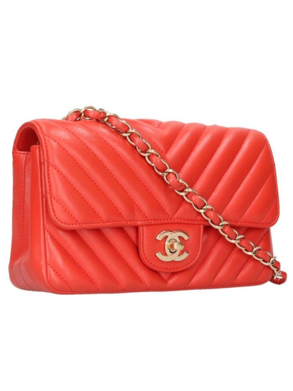 Chanel Blanc Lambskin Chain Shoulder Bag